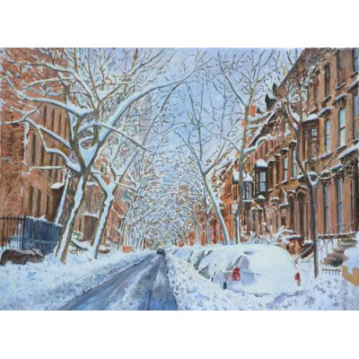 Снег, Ремсен Стрит, Бруклин, Нью-Йорк