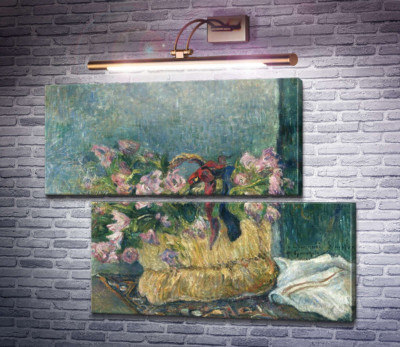 Натюрморт з моховими трояндами в кошику, 1886