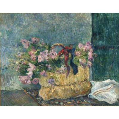 Натюрморт с моховыми розами в корзине, 1886