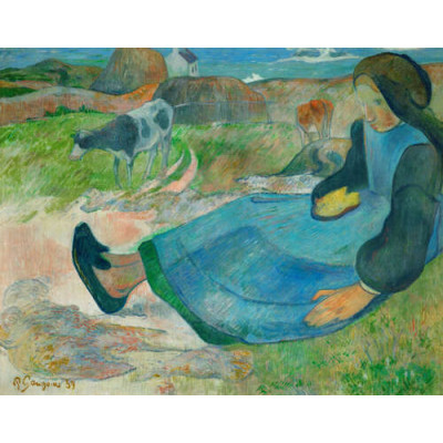 Сидящая бретонская девочка, 1889