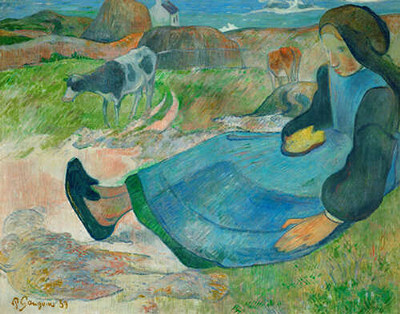 Сидящая бретонская девочка, 1889