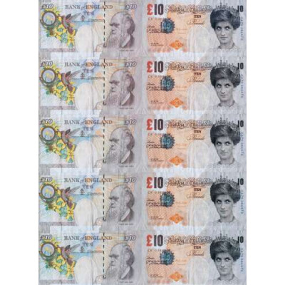 Фальшивые £ 10 с изображением леди Ди