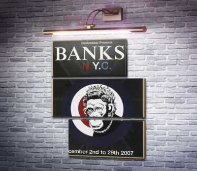 Афіша виставки Бенксі в Нью-Йорку 2007 року