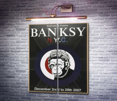 Афіша виставки Бенксі в Нью-Йорку 2007 року