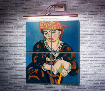 Женщина в шапочке из мадраса