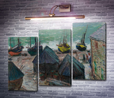 Лодки на берегу в Этрета