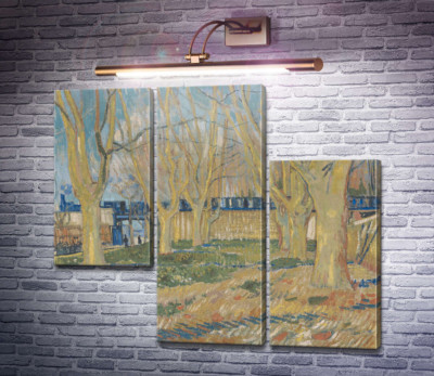 Платановая аллея возле станции в Арле (Avenue of Plane Trees near Arles Station), 1888