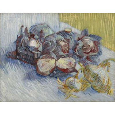 Натюрморт с красной капустой и луком (Still Life with Red Cabbage and Onions), 1887-88