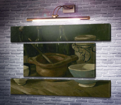 Натюрморт з трьома пляшками і глиняним посудом (Still Life with Three Bottles and Earthenware), 1884-85