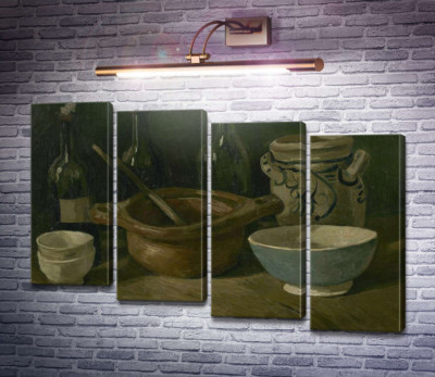 Натюрморт с тремя бутылками и глиняной посудой (Still Life with Three Bottles and Earthenware), 1884-85