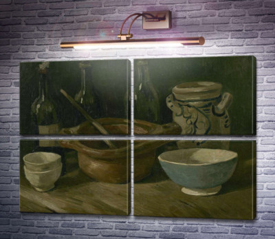 Натюрморт с тремя бутылками и глиняной посудой (Still Life with Three Bottles and Earthenware), 1884-85