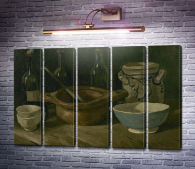 Натюрморт с тремя бутылками и глиняной посудой (Still Life with Three Bottles and Earthenware), 1884-85