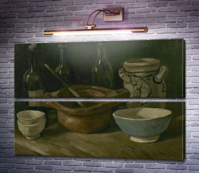 Натюрморт з трьома пляшками і глиняним посудом (Still Life with Three Bottles and Earthenware), 1884-85