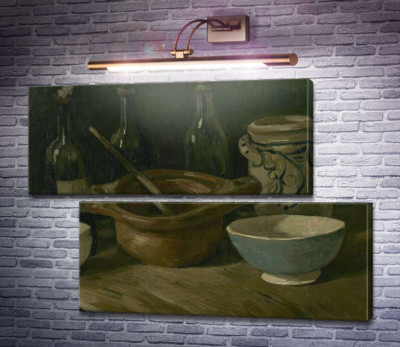Натюрморт с тремя бутылками и глиняной посудой (Still Life with Three Bottles and Earthenware), 1884-85