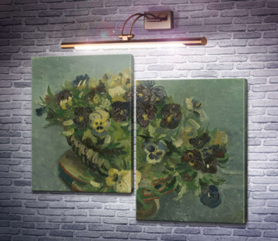 Корзина с фиалками