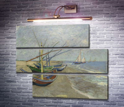 Рыбацкие лодки на пляже в Сан-Мари-де-ла-мер (Fishing Boats on the Beach at Les Saintes-Maries-de-la-Mer), 1888