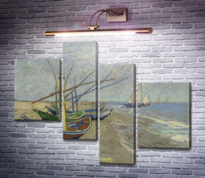 Рибальські човни на пляжі в Сан-Марі-де-ла-мер (Fishing Boats on the Beach at Les Saintes-Maries-de-la-Mer), 1888