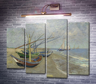 Рибальські човни на пляжі в Сан-Марі-де-ла-мер (Fishing Boats on the Beach at Les Saintes-Maries-de-la-Mer), 1888