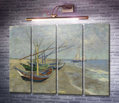 Рибальські човни на пляжі в Сан-Марі-де-ла-мер (Fishing Boats on the Beach at Les Saintes-Maries-de-la-Mer), 1888