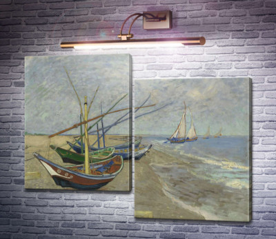 Рибальські човни на пляжі в Сан-Марі-де-ла-мер (Fishing Boats on the Beach at Les Saintes-Maries-de-la-Mer), 1888