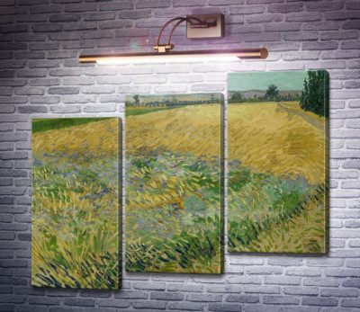 Пшеничное поле и предгорье Старых Альп на заднем плане (Wheat Field with the Alpilles Foothills in the Background), 1888