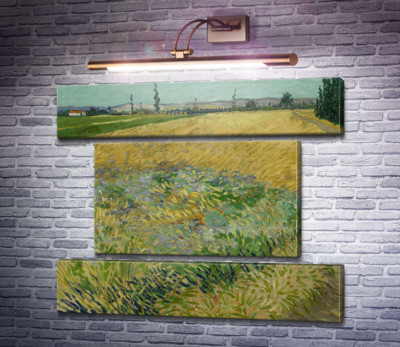 Пшеничное поле и предгорье Старых Альп на заднем плане (Wheat Field with the Alpilles Foothills in the Background), 1888