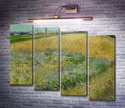 Пшеничное поле и предгорье Старых Альп на заднем плане (Wheat Field with the Alpilles Foothills in the Background), 1888