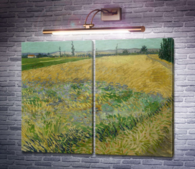 Пшеничное поле и предгорье Старых Альп на заднем плане (Wheat Field with the Alpilles Foothills in the Background), 1888