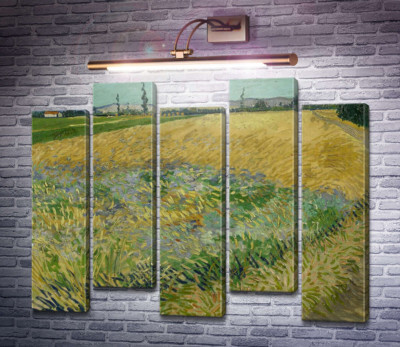 Пшеничное поле и предгорье Старых Альп на заднем плане (Wheat Field with the Alpilles Foothills in the Background), 1888