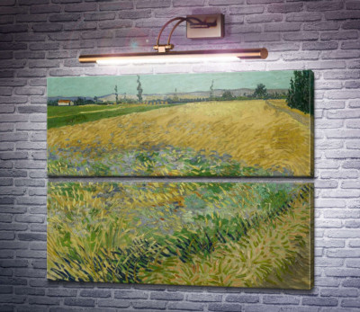 Пшеничное поле и предгорье Старых Альп на заднем плане (Wheat Field with the Alpilles Foothills in the Background), 1888