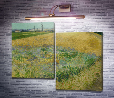 Пшеничное поле и предгорье Старых Альп на заднем плане (Wheat Field with the Alpilles Foothills in the Background), 1888
