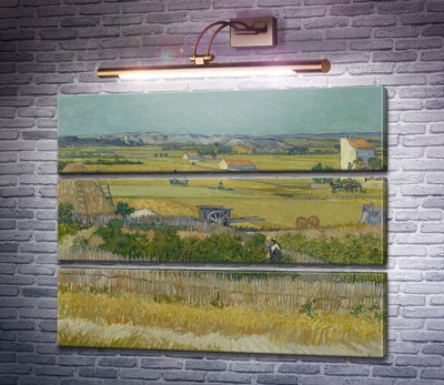 Збір врожаю в Ла Кро з Монтмажор на задньому плані (Harvest Landscape with Blue Cart), 1888