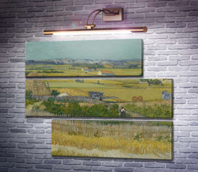 Сбор урожая в Ла Кро с Монтмажор на заднем плане (Harvest Landscape with Blue Cart), 1888