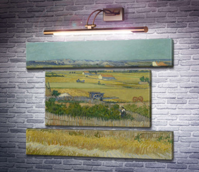 Збір врожаю в Ла Кро з Монтмажор на задньому плані (Harvest Landscape with Blue Cart), 1888