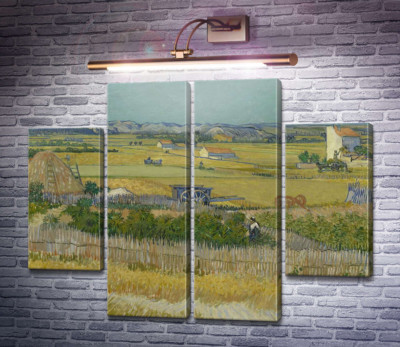 Збір врожаю в Ла Кро з Монтмажор на задньому плані (Harvest Landscape with Blue Cart), 1888