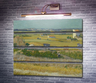 Сбор урожая в Ла Кро с Монтмажор на заднем плане (Harvest Landscape with Blue Cart), 1888