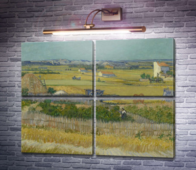 Збір врожаю в Ла Кро з Монтмажор на задньому плані (Harvest Landscape with Blue Cart), 1888