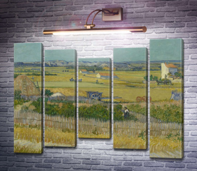 Збір врожаю в Ла Кро з Монтмажор на задньому плані (Harvest Landscape with Blue Cart), 1888