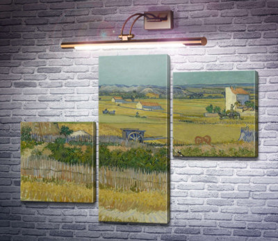 Збір врожаю в Ла Кро з Монтмажор на задньому плані (Harvest Landscape with Blue Cart), 1888