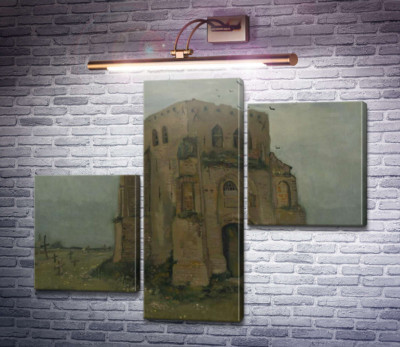 Стара церковна вежа в Нюенене (Country Churchyard and Old Church Tower), 1885