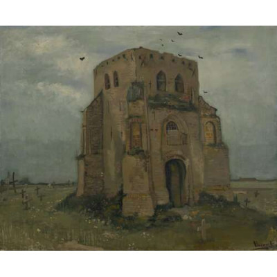 Старая церковная башня в Нюэнене (Country Churchyard and Old Church Tower), 1885