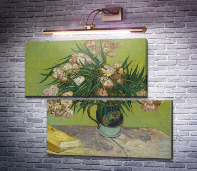 Натюрморт: ваза з олеандрами і книгами (Majolica Jar with Branches of Oleander), 1888