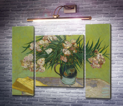 Натюрморт: ваза с олеандрами и книгами (Majolica Jar with Branches of Oleander), 1888