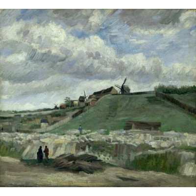 Холм Монмартр с каменоломней и ветряными мельницами (The Hill of Montmartre with Stone Quarry and Windmills), 1886
