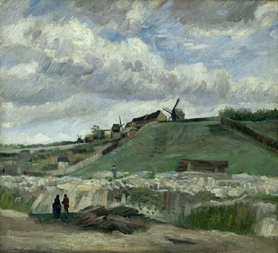 Холм Монмартр с каменоломней и ветряными мельницами (The Hill of Montmartre with Stone Quarry and Windmills), 1886