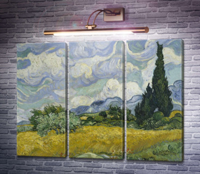 Пшеничне поле з кипарисами