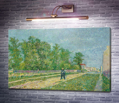 Окрестности Парижа, дорога с крестьянином с лопатой (Man with Spade in a Suburb of Paris), 1887
