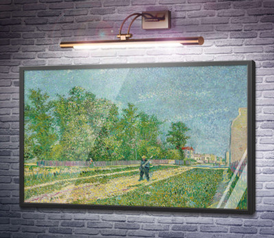 Окрестности Парижа, дорога с крестьянином с лопатой (Man with Spade in a Suburb of Paris), 1887