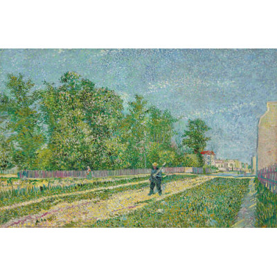 Окрестности Парижа, дорога с крестьянином с лопатой (Man with Spade in a Suburb of Paris), 1887