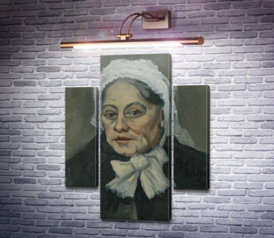Голова літньої жінки в білому чіпці (Head of an Old Woman in a White Cap), 1885 b